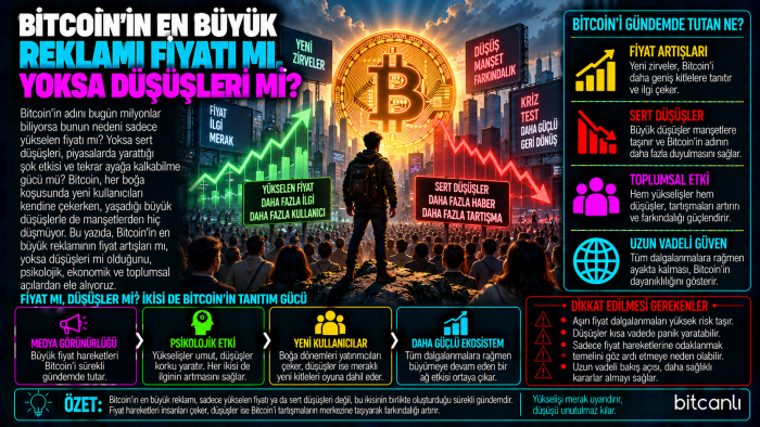 Bitcoin'in En Büyük Reklamı Fiyatı mı, Yoksa Düşüşleri mi?